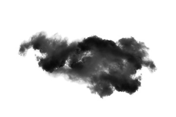 Cloud Isolated on white background,Smoke Textured,Abstract black