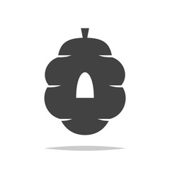 Bee nest icon vector isolated