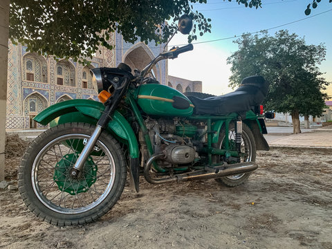 Motorcycle in Bukhara, Uzbekistan