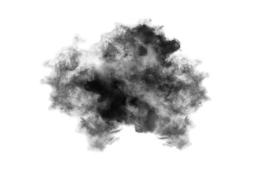 Textured cloud,Abstract black,isolated on black background