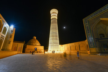 Great Minaret of the Kalon - Bukhara, Uzbekistan - obrazy, fototapety, plakaty