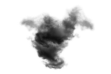 Cloud Isolated on white background,Smoke Textured,Abstract black