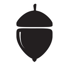 acorn icon on white background. flat style. oak logo. acorn sign.