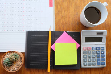 planner and note paper 