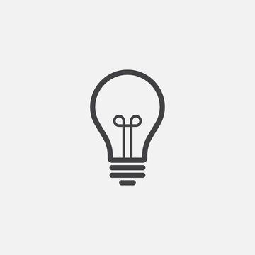Vector image lamp. Lightbulb icon design, LightBulb linear icon vector, Idea sign icon, solution icon, thinking concept design, Lighting Electric lamp, Electricity, shine, Trendy Flat style illustrati