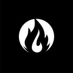 Fire icons, fire image icon isolated on black background