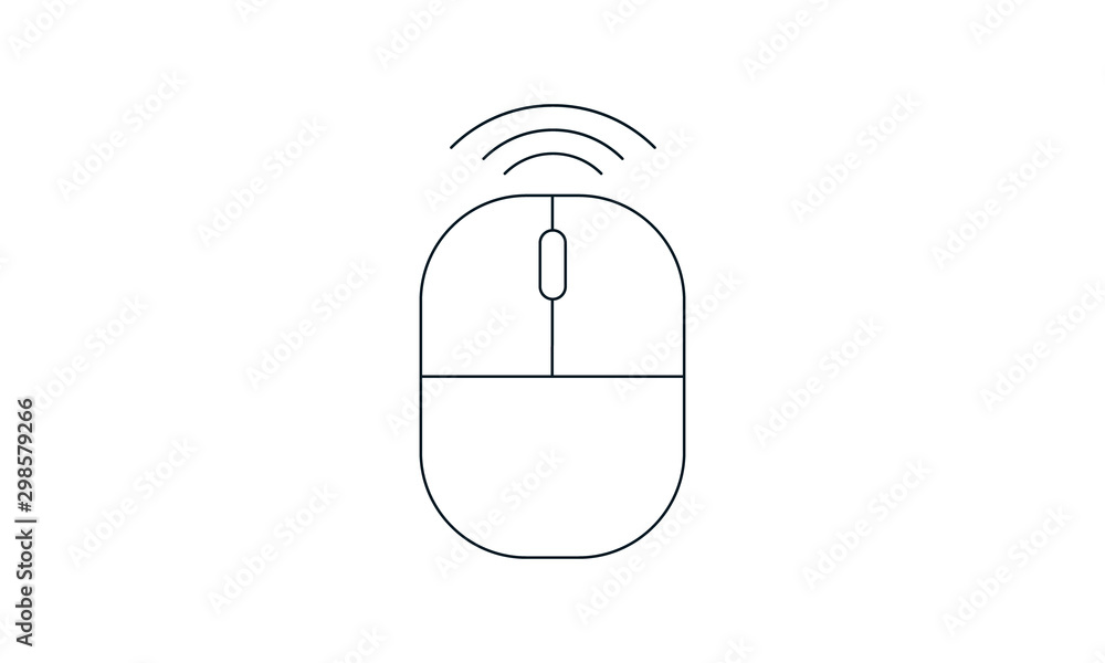 Poster wireless mouse icon for computer input devices
