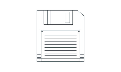 Floppy disk icon for saving data in apps and websites