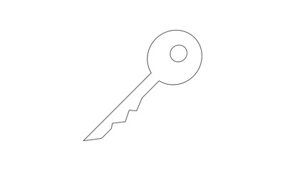 Key Icon in trendy flat style isolated on white background. Key symbol for your web site design, logo, app, UI. Vector illustration, EPS10