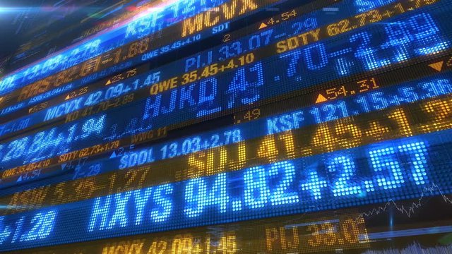 Stock Market Tickers Digital Data