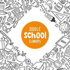 Vector Doodle School Elements