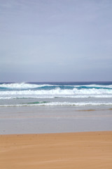 Fototapeta na wymiar Deserted Beach On Portuguese West Coast