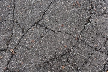 old broken cracked asphalt texture background