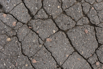 old broken cracked asphalt texture background
