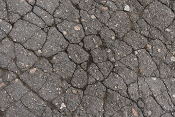 old broken cracked asphalt texture background