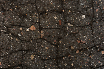 old broken cracked asphalt texture background