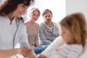 Parents in a hospital