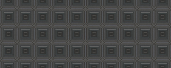 Seamless black square wall pattern