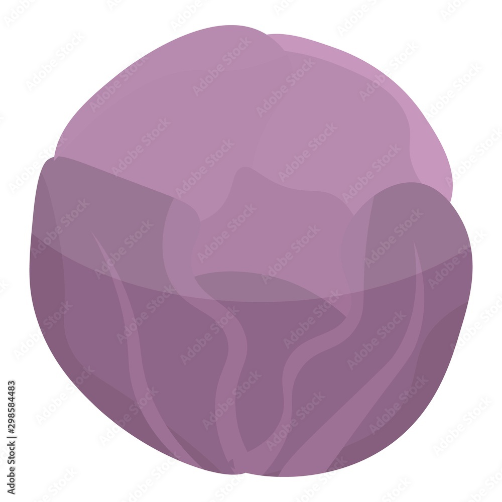 Poster violet cabbage icon. isometric of violet cabbage vector icon for web design isolated on white backgr