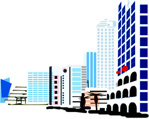 Obraz premium illustration of city in background