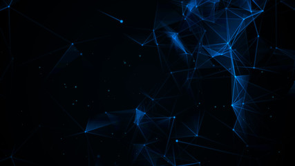 Digital network connections and light. Technology communication or social media background.