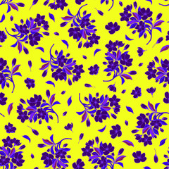 seamless pattern. Apple tree branch with flowers, leaves. eps10 vector illustration. hand drawing. 