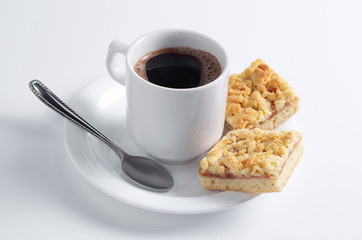 Coffee and pastries with jam