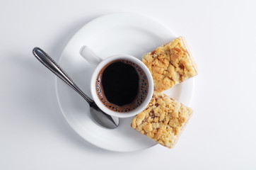 Coffee and cookies with jam