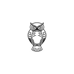 Owl logo and icon concept. Logo available in vector. Linear style