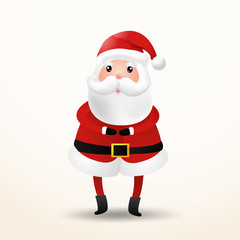 Cute Santa Claus cartoon character. Isolated.