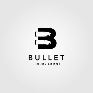 bullet logo creative letter b vector icon illustration