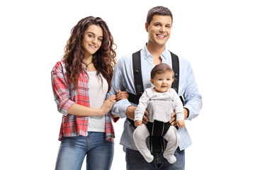 Young family with a baby 