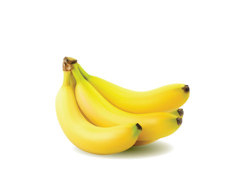 realistic banana, vector, EPS 10