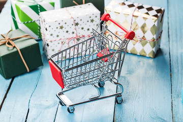 shopping online at home concept.online shopping is a form of electronic commerce that allows...