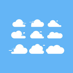 clouds vector set.flat design.eps10