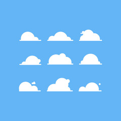 cloud vector set.flat design.eps 10.