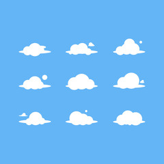 Set of cloud vector.flat design.EPS10.