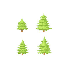 Pixel christmas tree set.8bit.