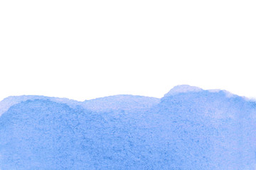 Bright blue artistic painting. For web, decoration. Abstract blue watercolor illustration. Design web element.