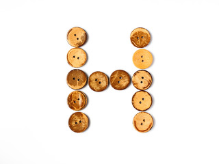 Obraz premium Font H, Alphabet 