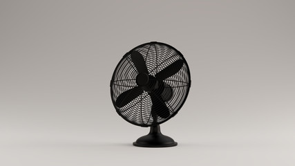 Black Office Cooling Fan Floor 3d illustration 3d render
