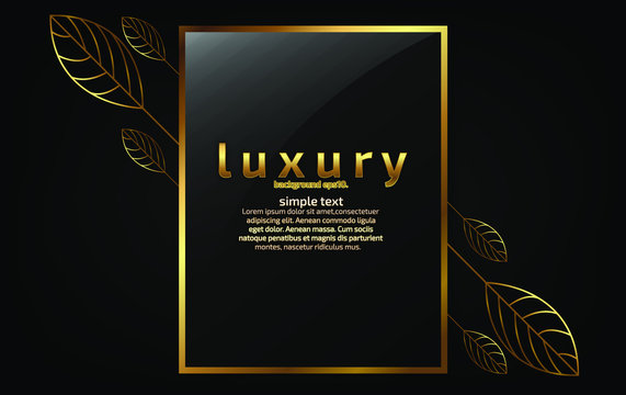 Abstract black luxury background image overlapping golden lines Geometric shapes for design Modern template