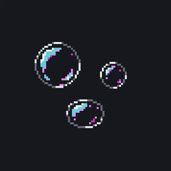 Pixel soap bubbles.8bit.