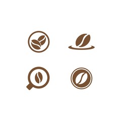 vector coffee beans template vector icon illustration