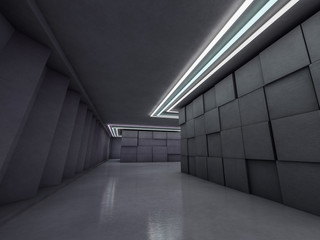 Abstract modern architecture background. 3D