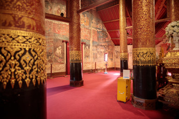 Nan province, Thailand - October 18, 2019: Phumin temple Tourist attractions culture.