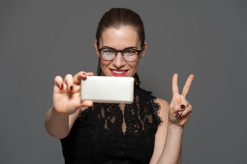 Portrait of a beautiful young caucasian woman