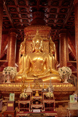 Nan province, Thailand - October 18, 2019: Phumin temple Tourist attractions culture.