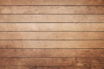 Fotobehang Bruin geverfd natuurlijk hout met nerven voor achtergrond en textuur © Sondem