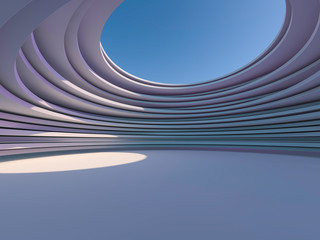 Abstract modern architecture background. 3D